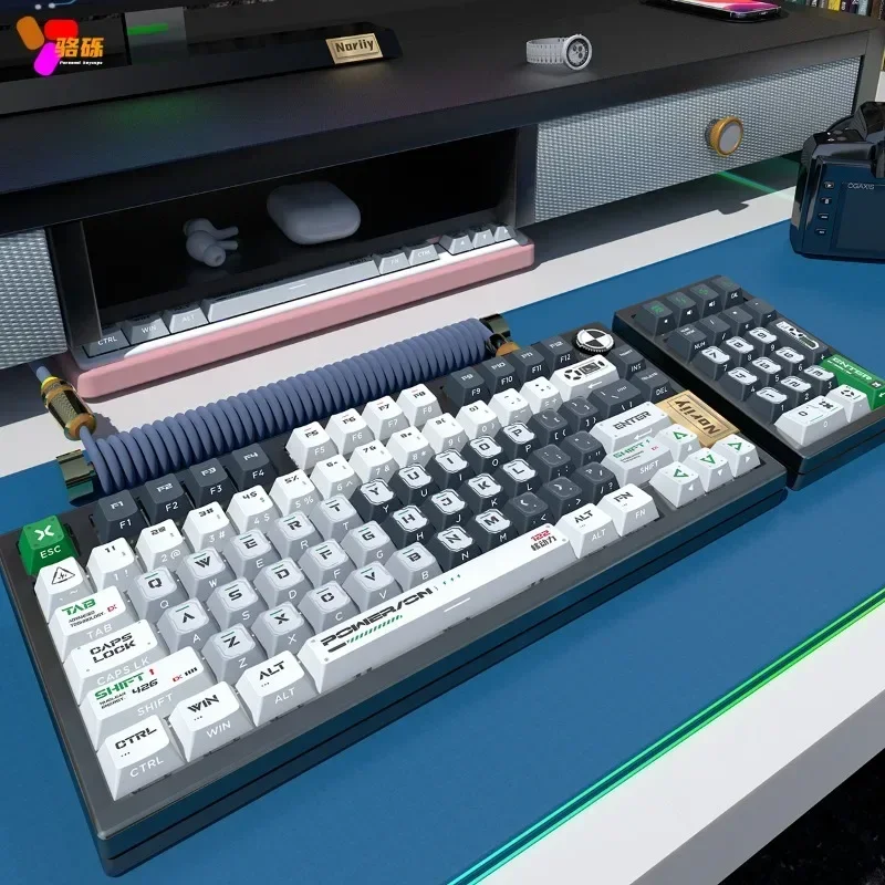 Imagem -02 - Nuclear Powered Tema Keycaps Grupo Translúcido 104 Key 130 Key Perfil Cereja Pbt Personalidade Personalizada Teclado Mecânico
