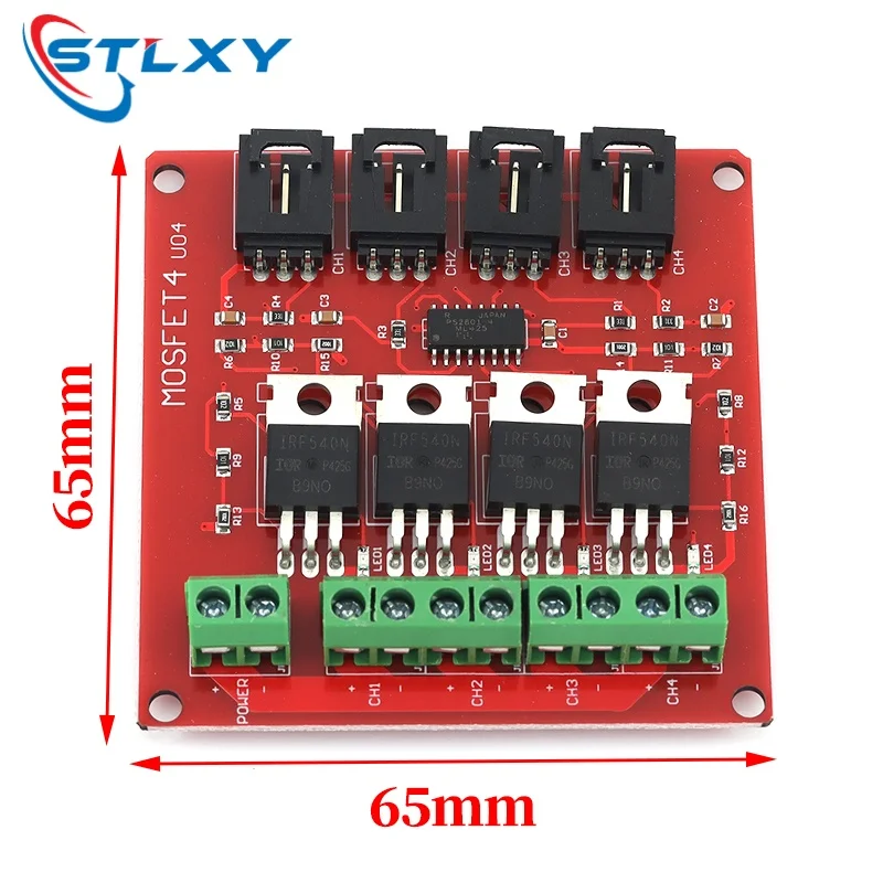 4-Channel IRF540 MOSFET Isolated Power Switch Module Electronic Building Block for DIY High Current Control