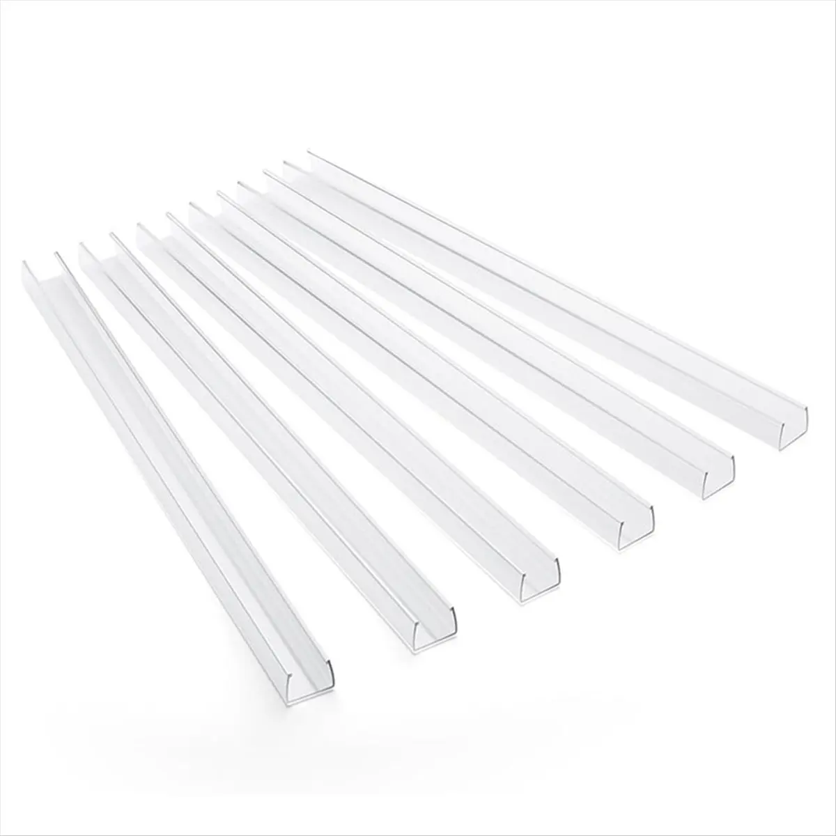 واقي حافة الخزانة (عبوة من 6 قطع)، واقيات حافة خزانة PVC شفافة مقاس 17.7 بوصة لأبواب خزائن المطبخ السميكة مقاس 3/4 بوصة