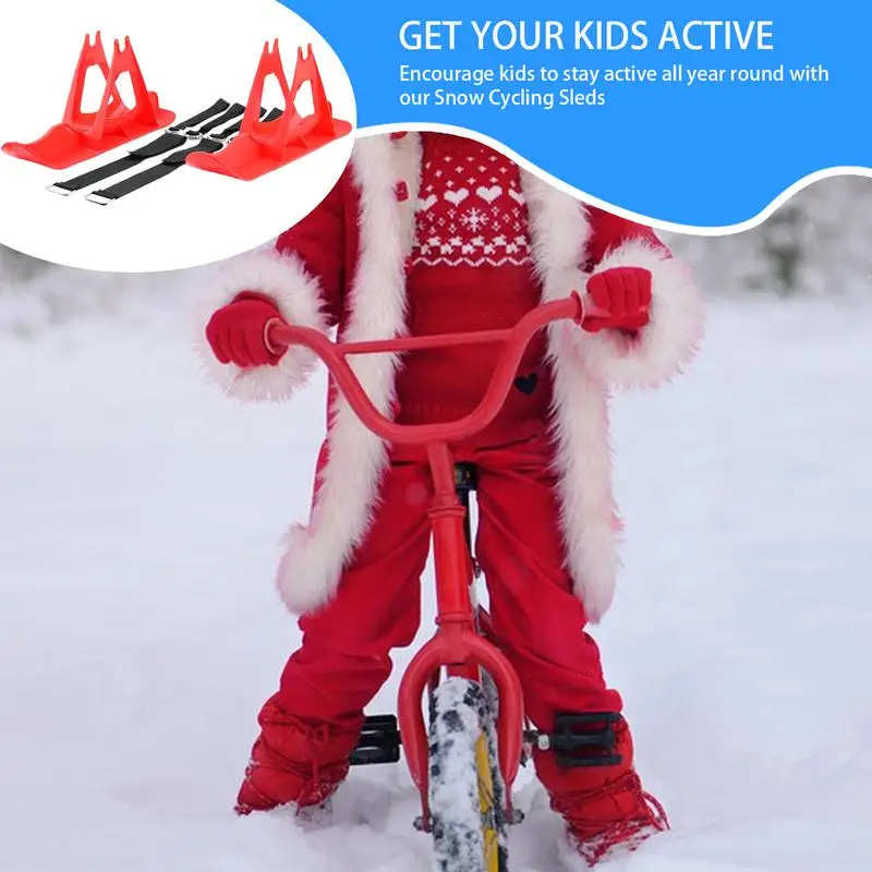 Snow Cycling Balanced Sled Portable Cycling Snowboard Funny Snow Sledge Board Sturdy Kids Scooter Snow Sledge Portable Cycling