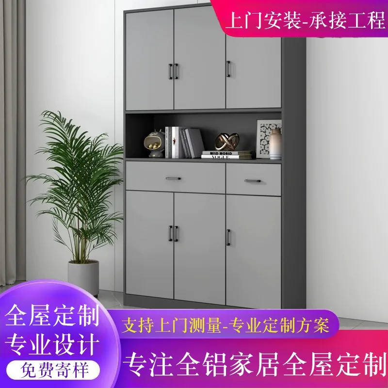 All-aluminum alloy shoe cabinet customization, outdoor waterproof and sunscreen villa balcony locker, tool glove cabinet