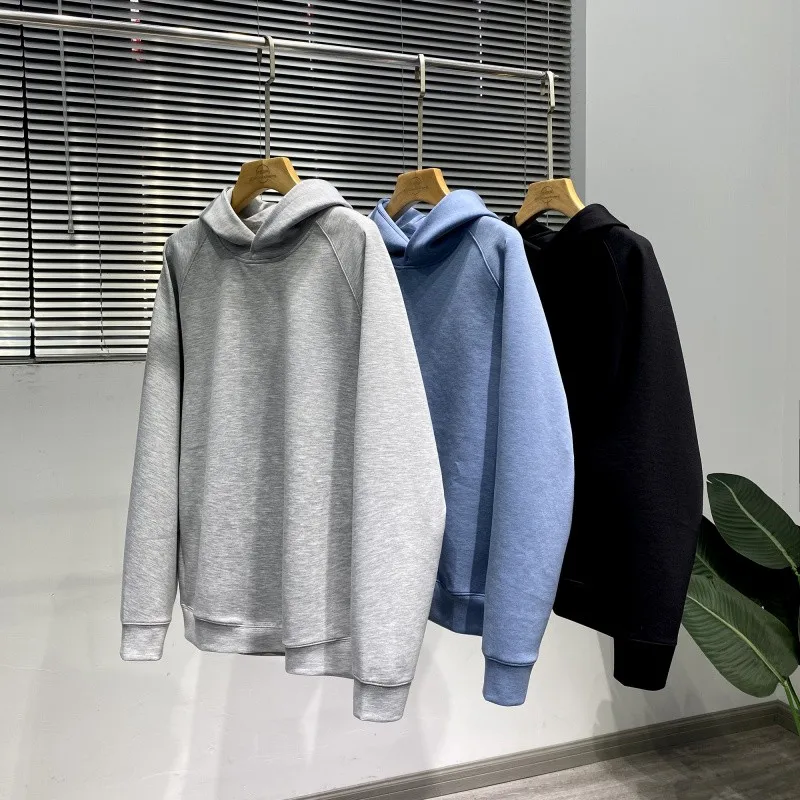 Modal Air Cotton Oversized Elastic Casual Hoodie Men's Loose Fit All-Match Autumn New Sle Sweatirt Hooded Pullover