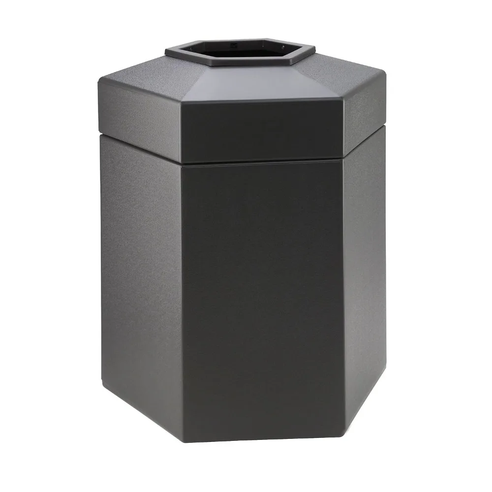 

Products PolyTec Series Hexagon Trash Can, Charcoal, 45 Gal.