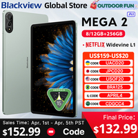 Blackview MEGA 2 Tablets 12 inch 2K Display Widevine L1 Android 15  24GB(8+16) 256GB 9000mAh AI Main Camera Pad PC