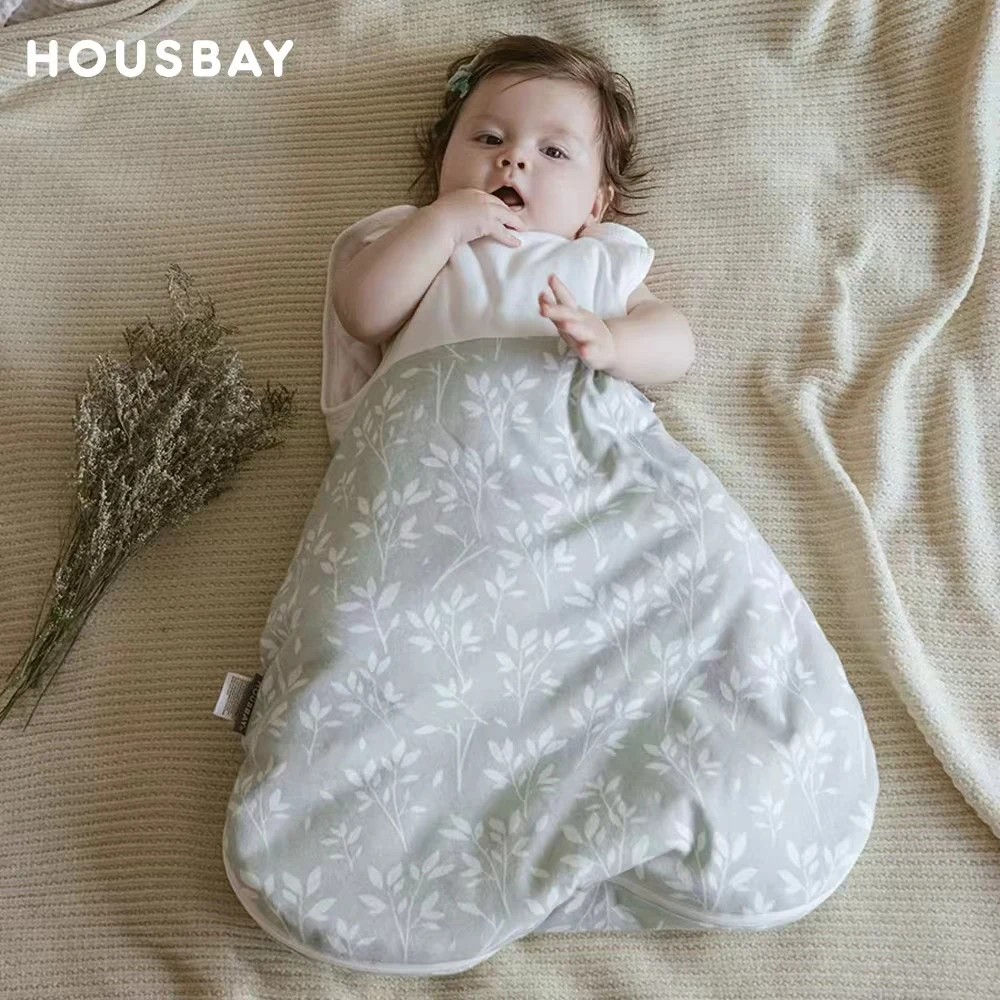 

Baby Thickened Vest Sleeping Bag With Round Base Wheat On A Rice Base Pure Cotton Breathable Round Base Without Leg Pressure
