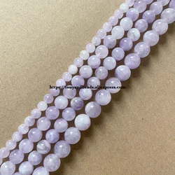 Genuine Semi-precious Natural AAAA Quality Lavender Lilac Amethyst Stone Round Loose Beads 6 8 10mm For Jewelry Making DIY