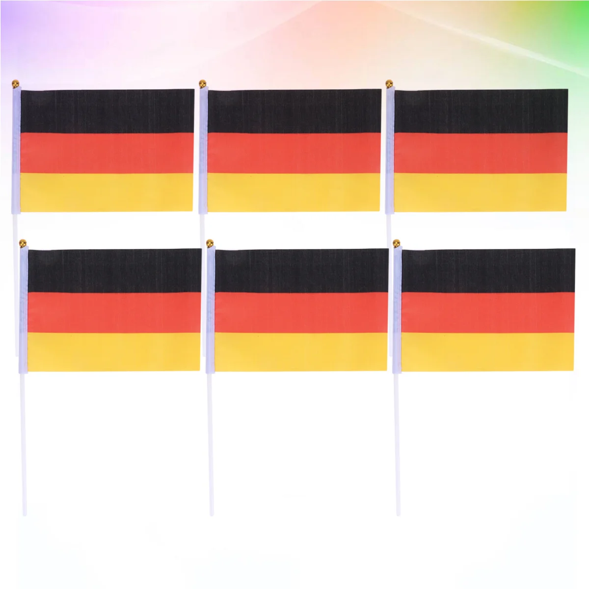 

20pcs Hand Held Small Flag On Stick Polyester Portable Lightweight Party Festival Parade Sports Decoration Flags