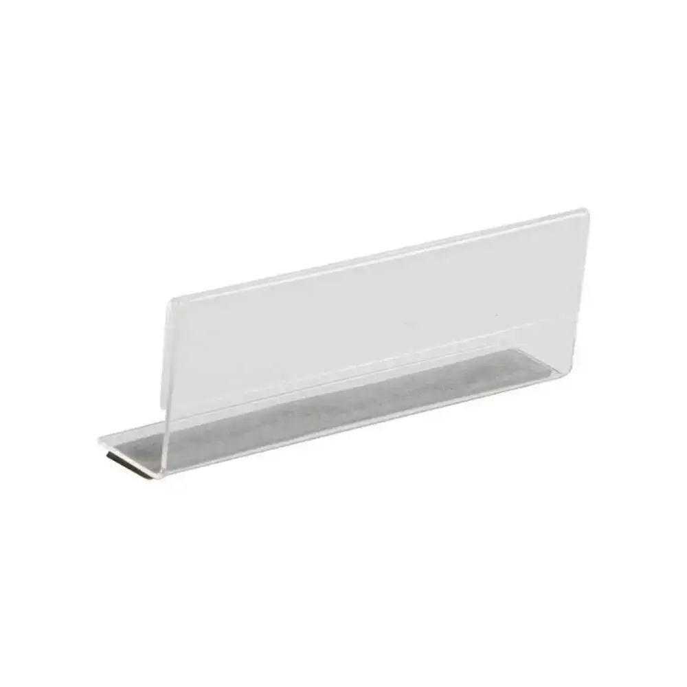 10Pcs Magnetic L Acrylic Sign Holder Shelf Edge Talker Mount Card Price Label Holder Strip Stand Tag | Loripos