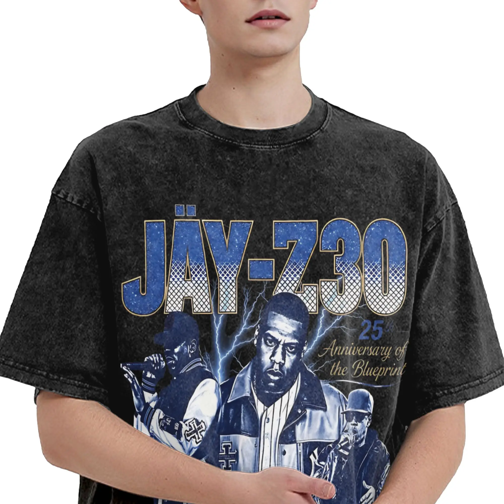 Jay Z 30th Reasonable Doubt 25th Blueprint JAŸ-Z 30 Tour  T Shirts Washed T-Shirt  Casual Men Women Streetwear
