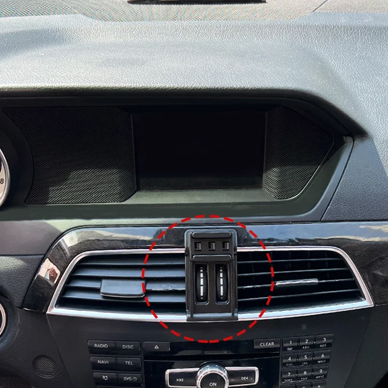 حامل هاتف السيارة لمرسيدس بنز C200 260 300 W204 2011-2013 الهاتف المحمول دعم سيارة يتصاعد شحن لاسلكي اكسسوارات السيارات