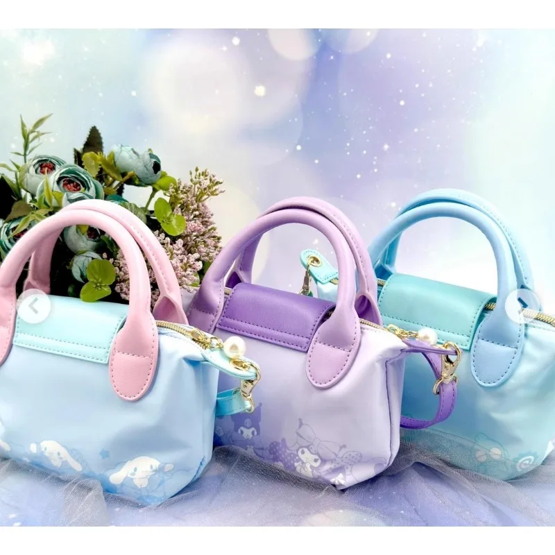 Sanrio Kuromi Cinnamoroll Lightweight Compact Multi-purpose Handheld Slant Back Organizer Bag Travel Outing Supplies