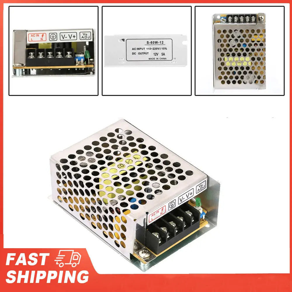 

Power Supply Switch 5A 12V AC/DC Voltage Converter Universal Regulated Switch Power Supply for LED Switch Power Supply for LED