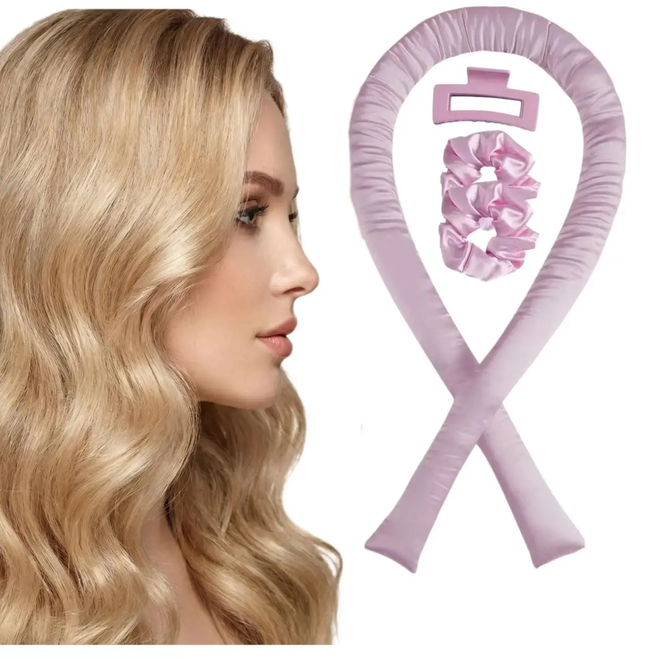 1pcs No heat sleep curly hair lazy curly hair artifact hairpin hair band set big wave curling iron