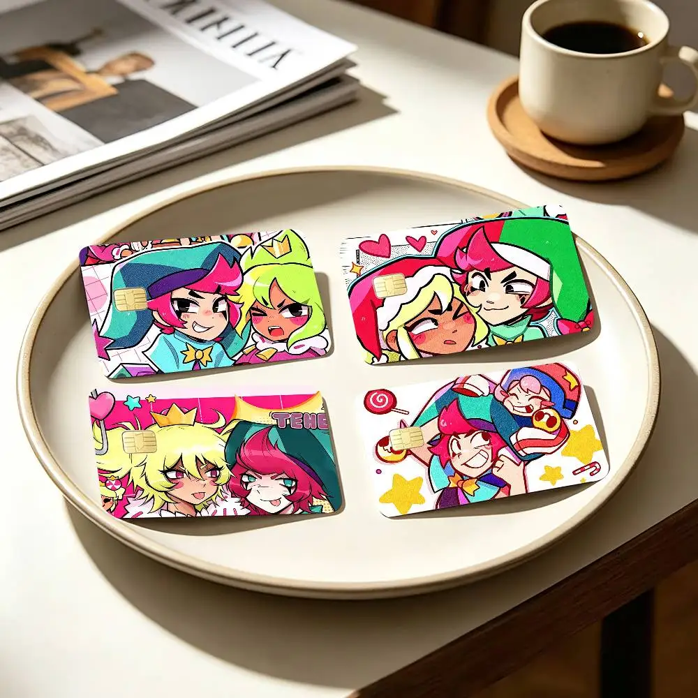 COOL Mandy-Y C-Chester M-ManChester    4pcs 1Set Card Stickers Small Waterproof Chip 4PCS Card Sticker Anti-Scratch