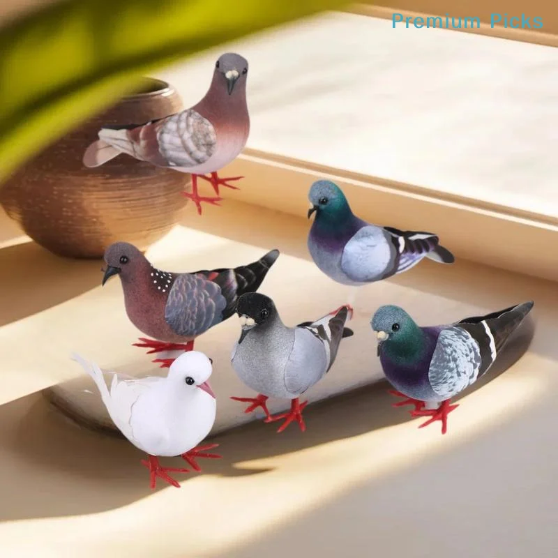 Artificial Birds Simulation Grey Pigeon Dove Model Imitation Animal Party Wedding Supply Photography Props Home Decoration
