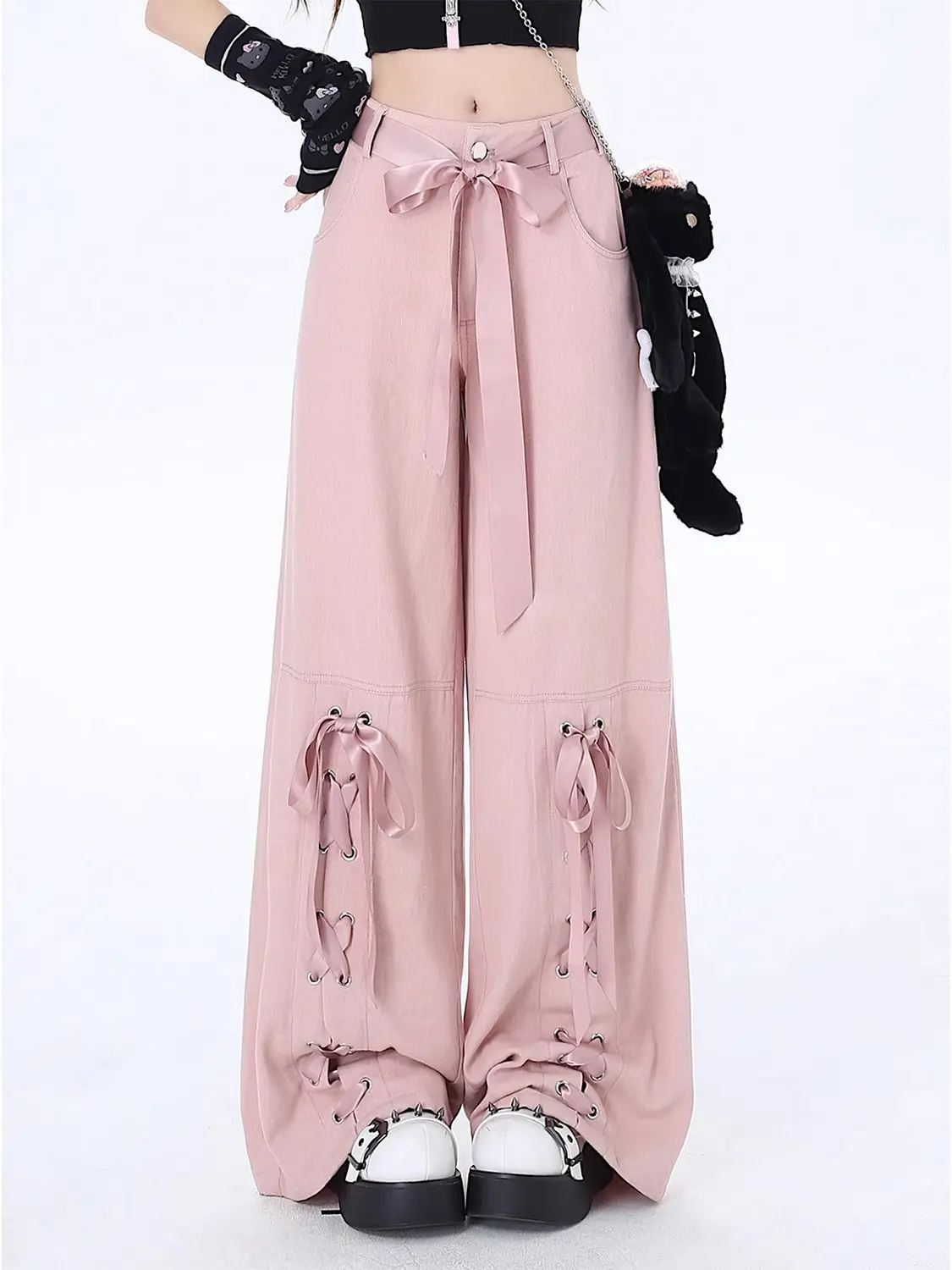 

Japan Street Summer Wear European And American Trendy Brand Dancing Trendy Brand Design Pocket Decoration Straight Casual Pants