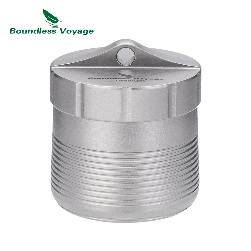 Boundless Voyage Mini Titanium Storage Jar with Lanyard, Lightweight Titanium Canister for Outdoor & Daily Use Ti9007O
