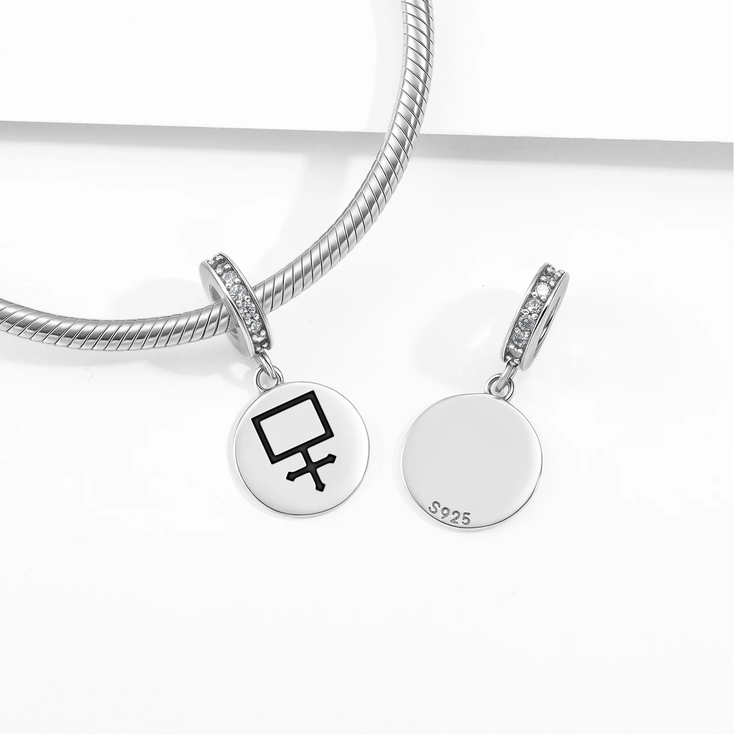 

Alchemy Potash Pendant 925 Sterling Silver Symbol Charm Bead for Women Bracelet Necklace Jewelry Trendy