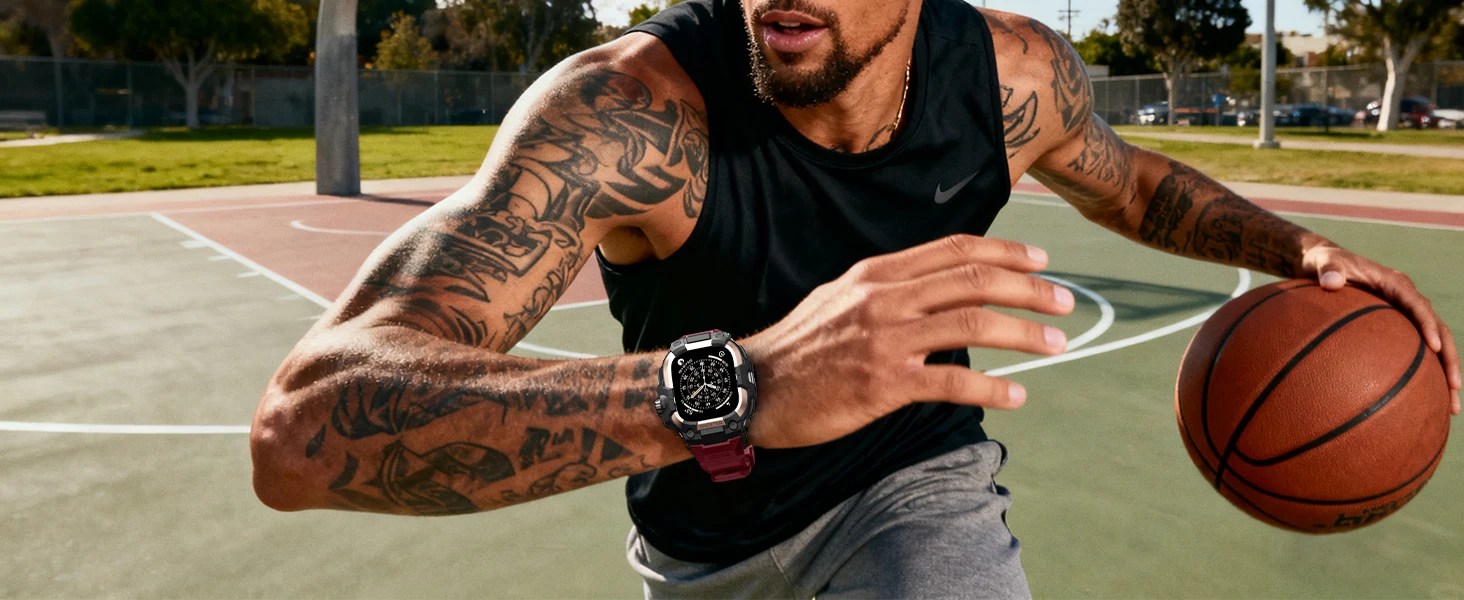 Taktisches Armband für Apple Watch Ultra 2 3 4, 49-mm-Serie 11 10 9 8 7 SE, 46-mm-, 45-mm- und 44-mm-Modelle, Armband + Schutzhülle, iWatch-Armbänder. – Detail 13