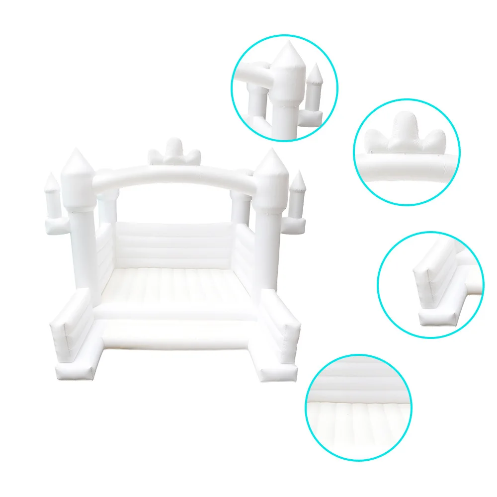 

Wedding Inflatable Castle Small Children's Trampoline White Wedding Castle Outdoor Wedding Trampoline Inflatable