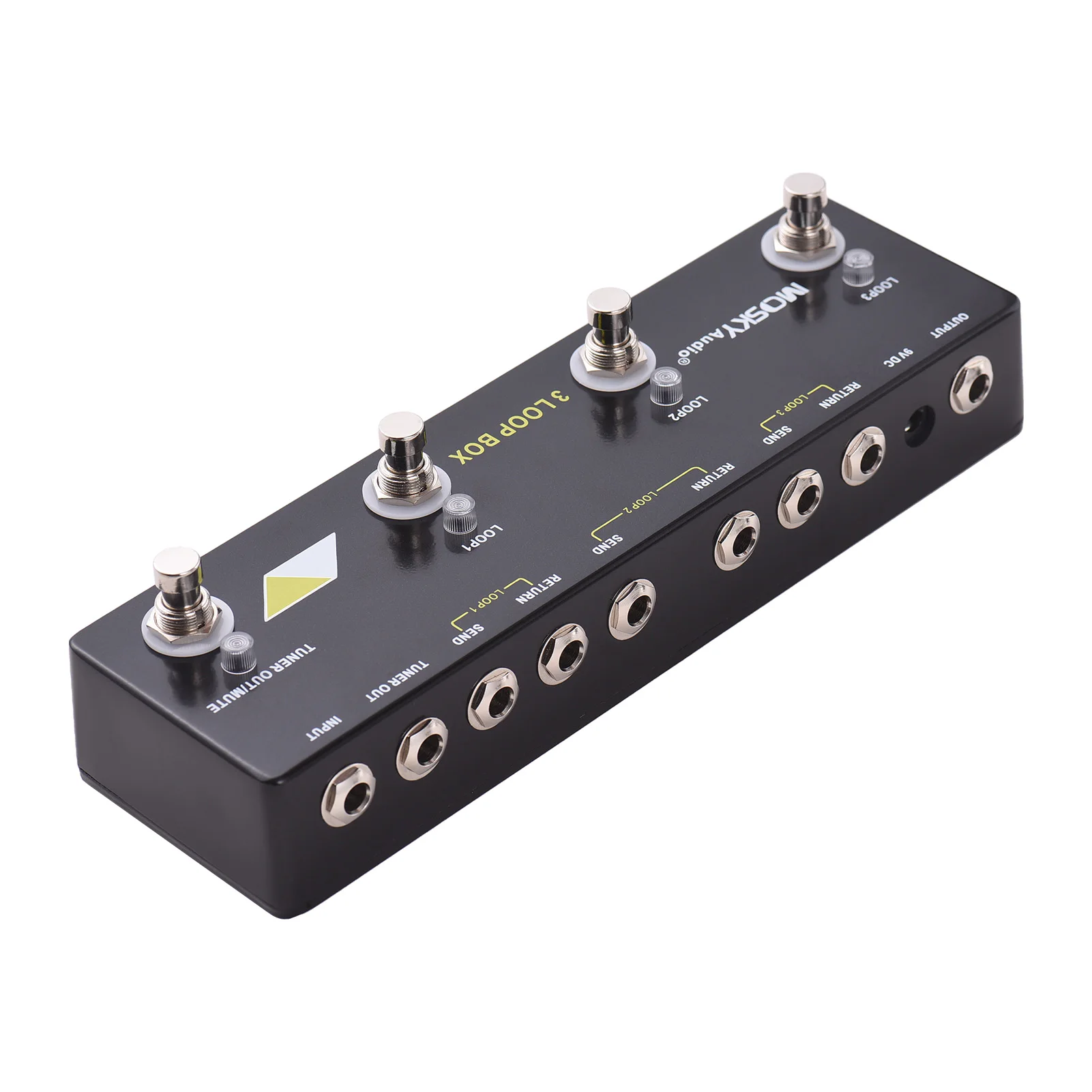 

MOSKYAUDIO 3 Loop Box Guitar Effect Pedal with Channel Selection True Bypass Guitar Effects Loop Switcher Pedal Channel Switcher