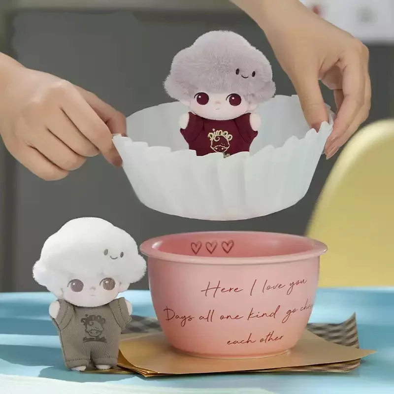 POP MART DIMOO CRUSH ON COFFEE 시리즈 소프트 페이스 키 체인 정품 블라인드 박스 미스터리 박스 카와이 장식품 인형 홈 장식