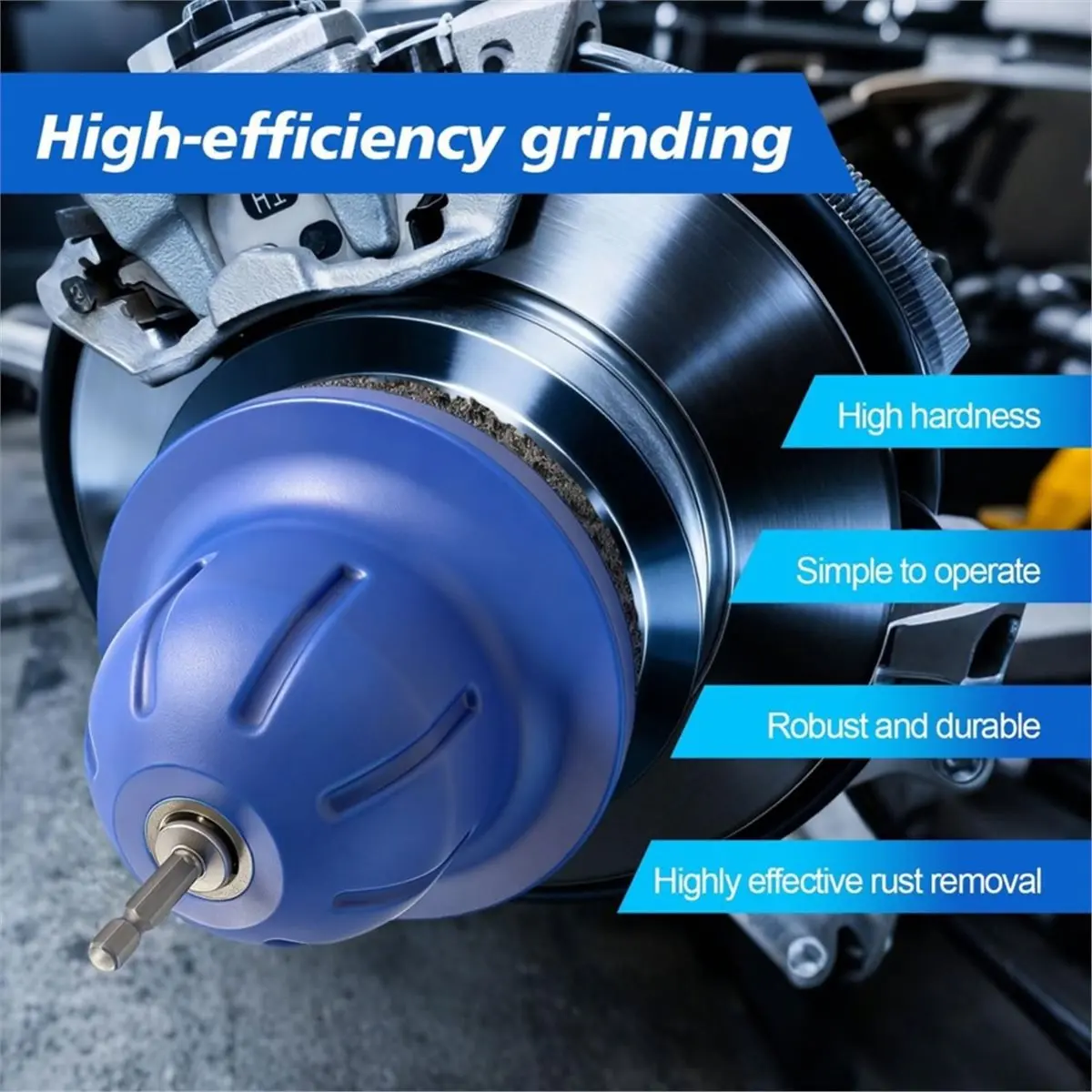 Home Tool Cordless Wheel Hub Grinder for Tire Rust Removal, Cleaning Rotor 150MM Wheel Hub Grinding Tool with 1/2