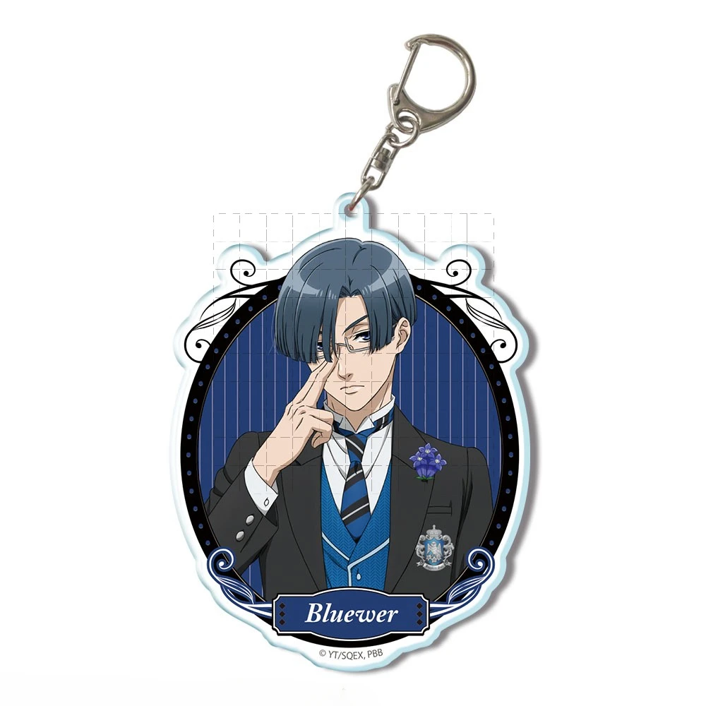 Game Sebastian Michaelis Ciel Phantomhive sleutelhanger pop Anime Bluewer acryl sleutelhanger hanger voor cadeau