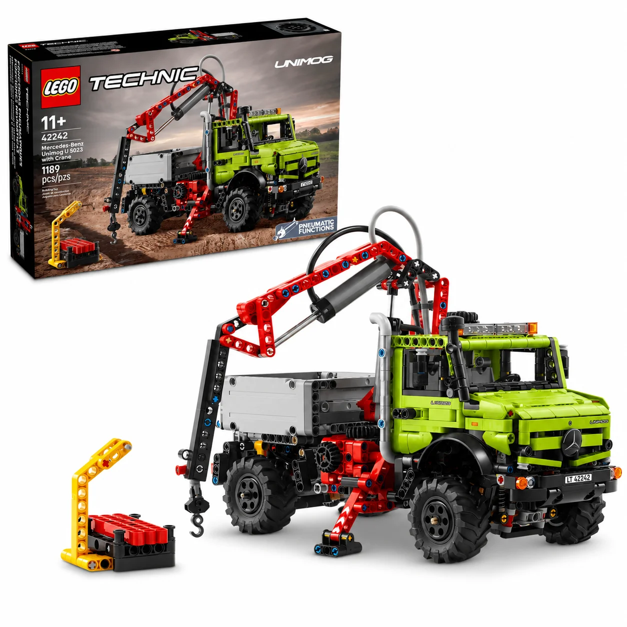 

LEGO® Technic™ Mercedes-Benz Unimog U 5023 with Crane 42242 Construction Truck Toy 1189 Pieces