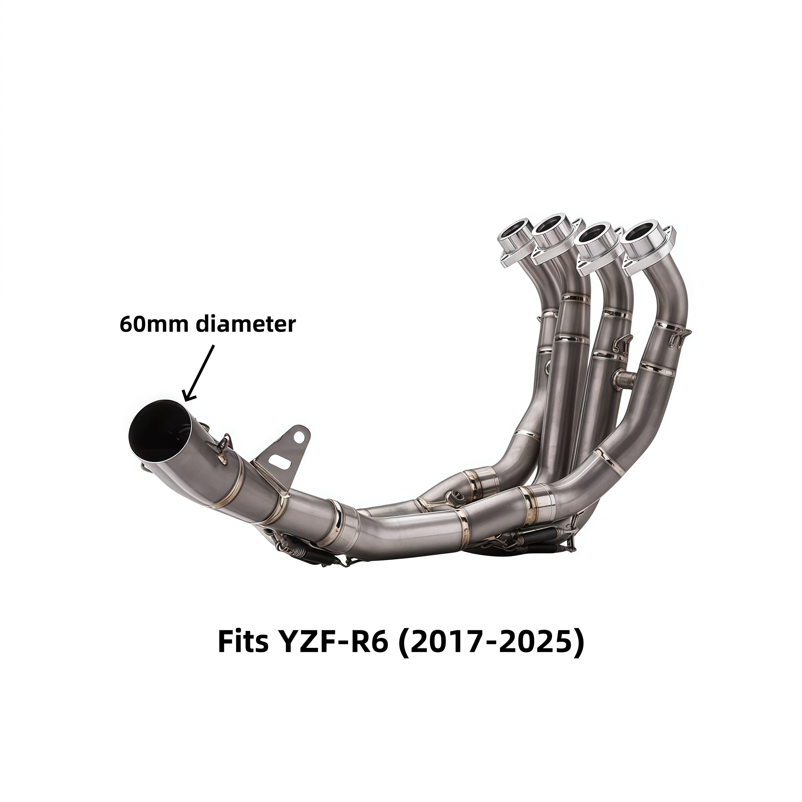 Motorcycle Exhaust System for YZF-R6 (2017-2025), Full Titanium Modified Exhaust with Enhanced Sound view 3