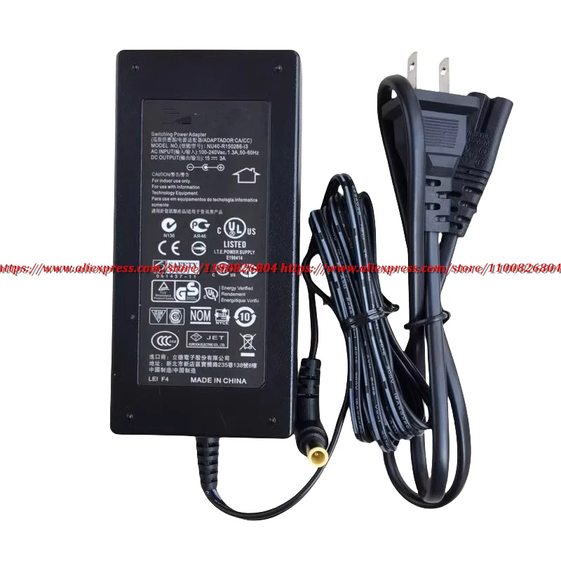 15V 3A NU40-R150266-13 AC DC Adapter Charger For YAMAHA THR5 THR10 Electric Guitar Bass TSX-70 TSX-B72 TSX-W80 TSX-140