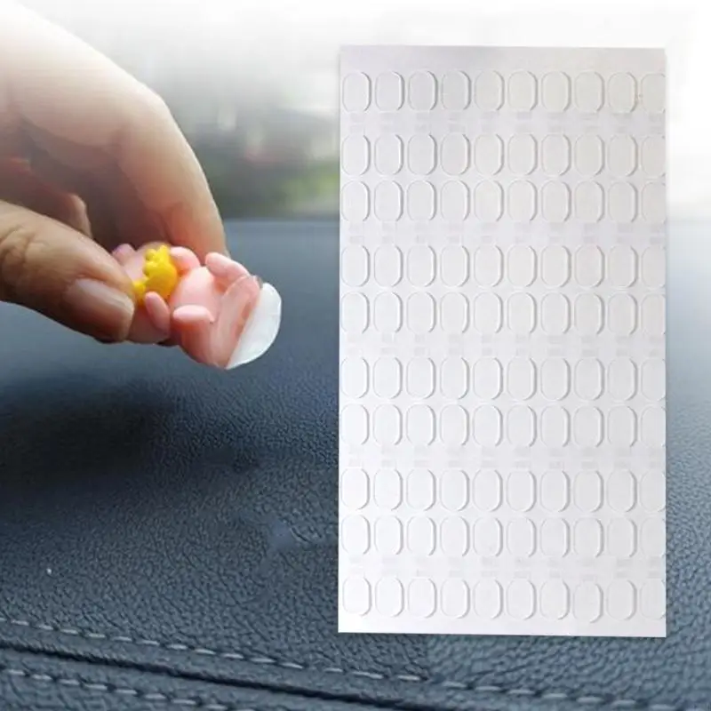 97QD 100pcs Clear Adhesive Dots Double Side Dots Adhesivo pegatinas extraíbles extravagantes Pasilla pegajosa transparente