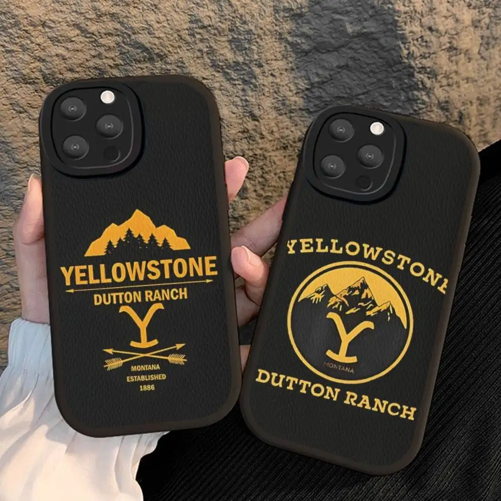 

Western Drama Y-Y-Yellowstone TV Show Phone Cover For IPhone 11 12 13 14 15 16 Pro Max Mini Plus Soft Leather Case