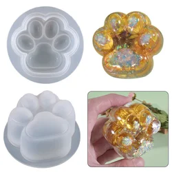 Diy Crystal Drip Mold Single Large Cat Paw Pendulum Jewelry Silicone Mould Wholesale