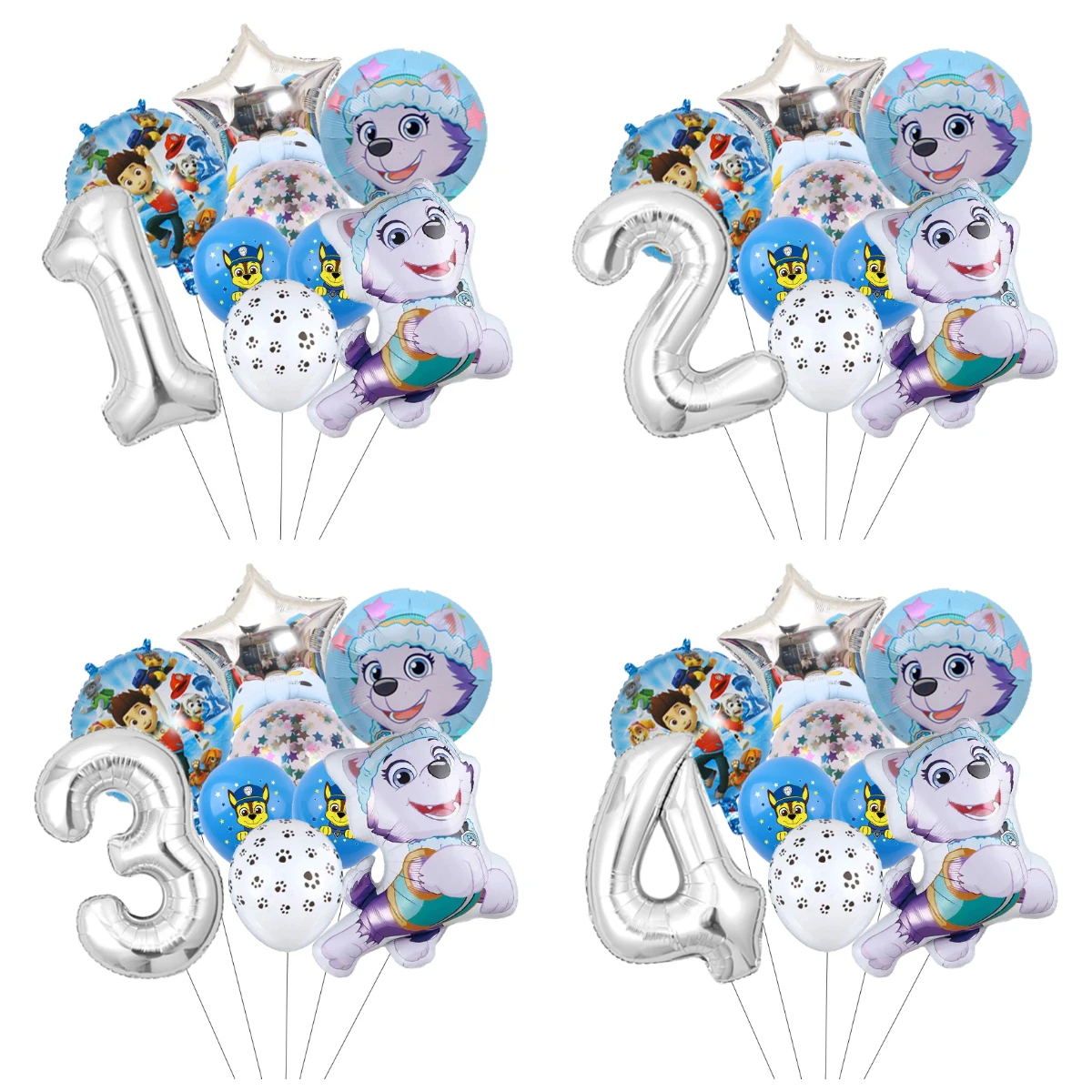 

9 шт., тематические украшения для вечеринки в стиле «Щенячий патруль», спасательная собака, воздушный шар из алюминиевой фольги, детский подарок на день рождения