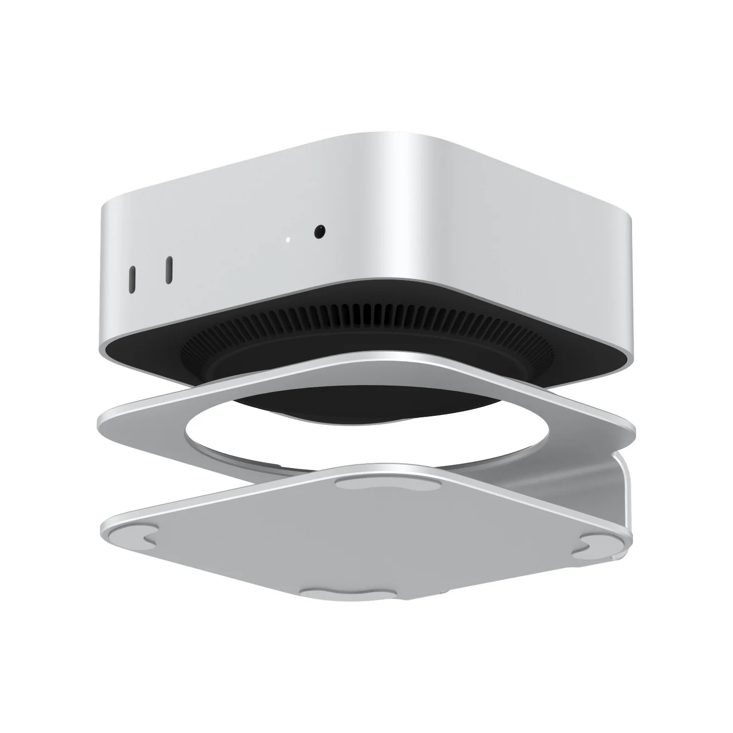 For Mac Mini M4/M4 Pro Stand Base Desktop Stand Metal Cooling