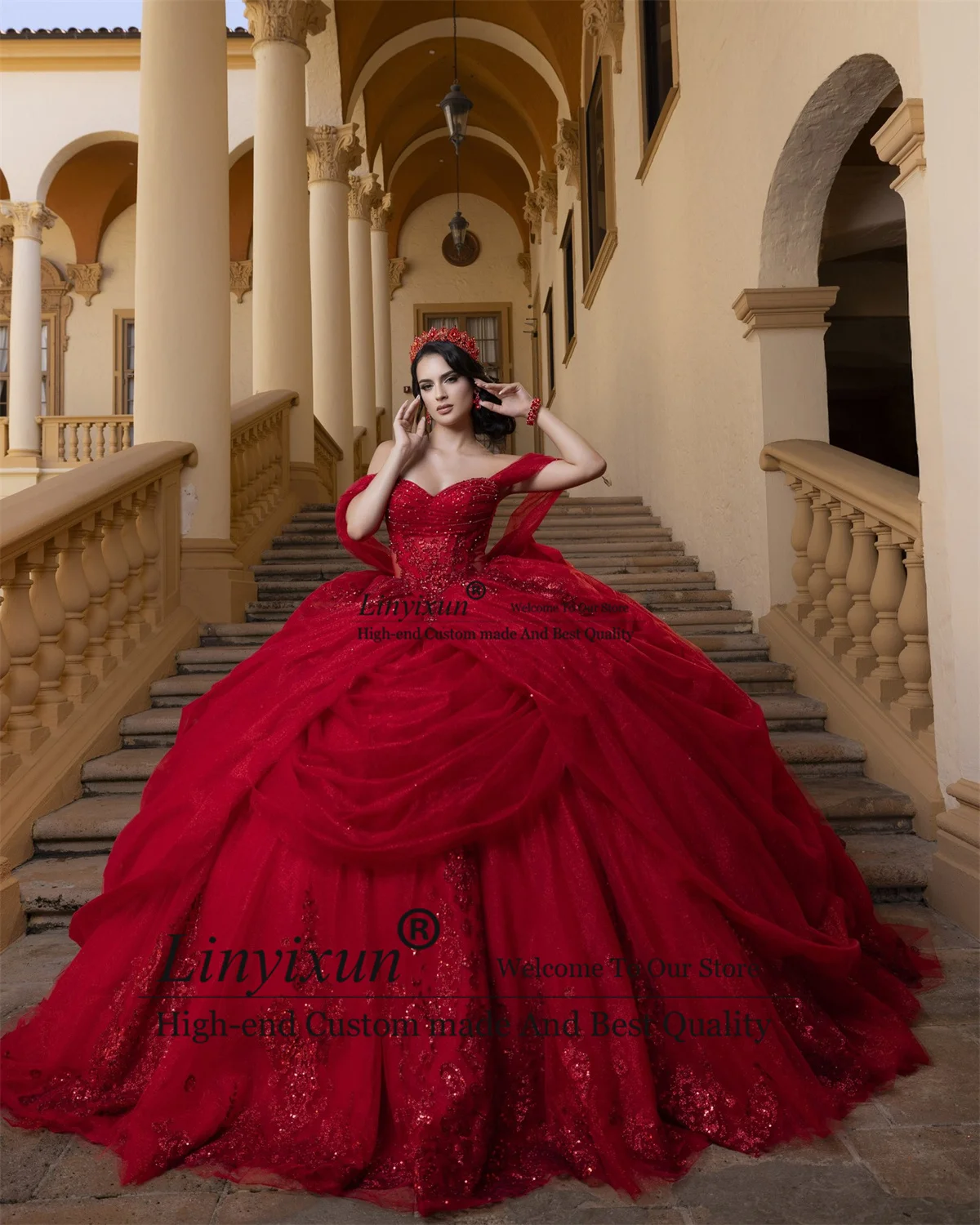 Vestidos de Quinceañera con Apliques de Encaje Mexicano y Lentejuelas, Vestido de Princesa Personalizado, Vestido de 15 Años para Fiesta de Quince Años