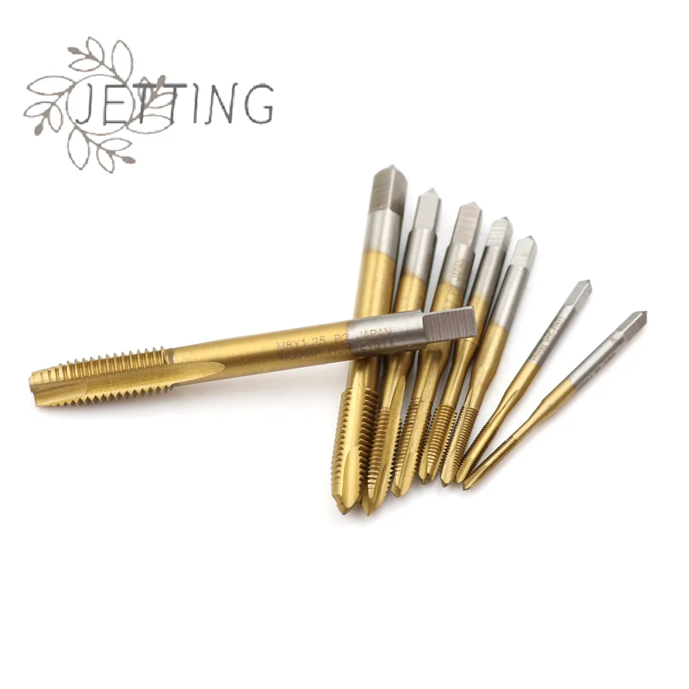 (SMTGDP11)1PC M2/M2.5/M3/M3.5/M4/M5 Spiral Point HSS Titanium Machine Right Hand Tap Drill Thread Plug Handle Taps