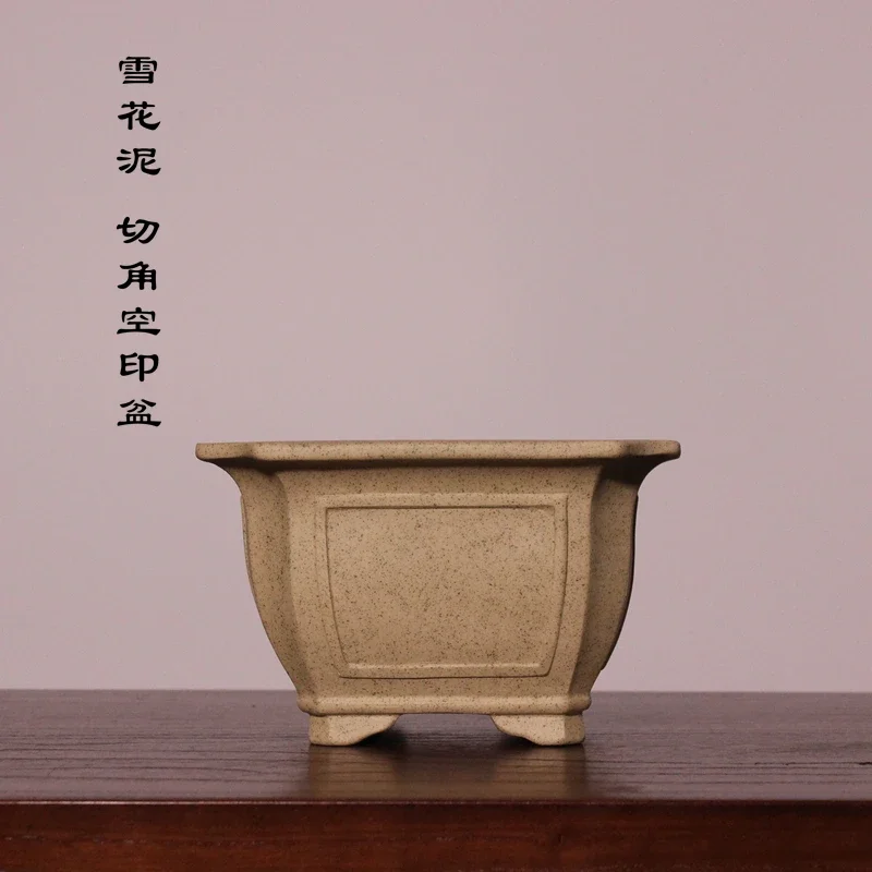 yesChinese Style Ceramics Flower Pot, Handmade Collection Crafts, Bonsai Pot