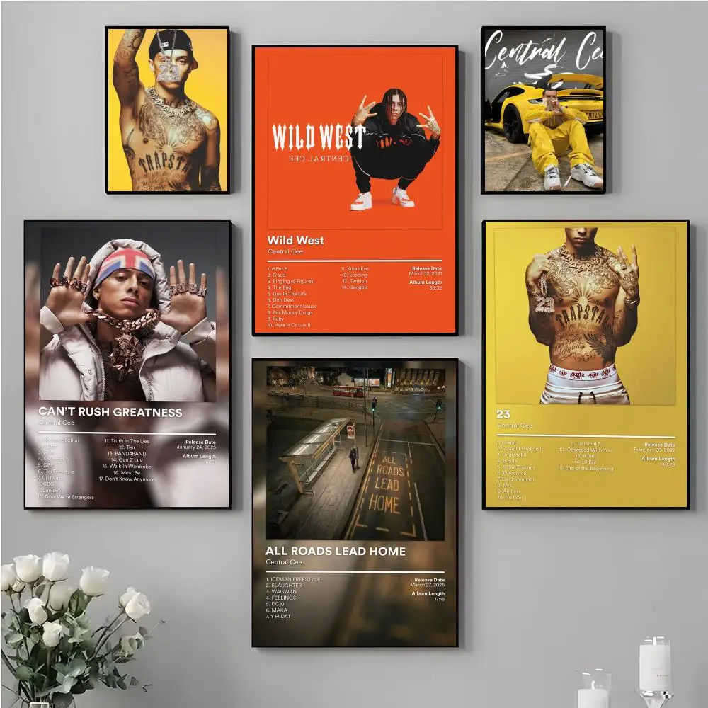 UK Rap Artist C-Central Cee Poster Music Album Wall Art Print Room Decoration for Bedroom Living Room Office Home Decor Gift