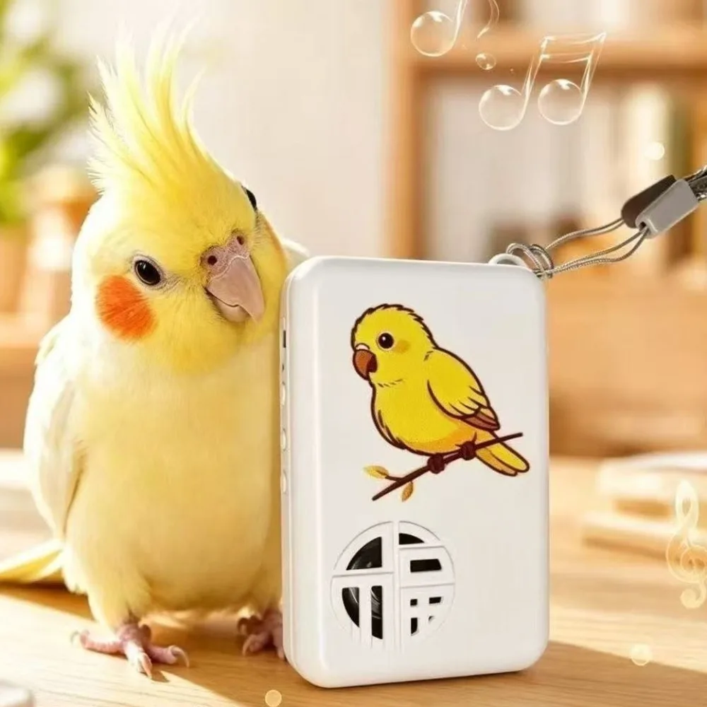 Recording Bird Talking Trainer Interactive Playback Bird Learning Machine Multi Segment Audio Auto Cycle Bird Repeater