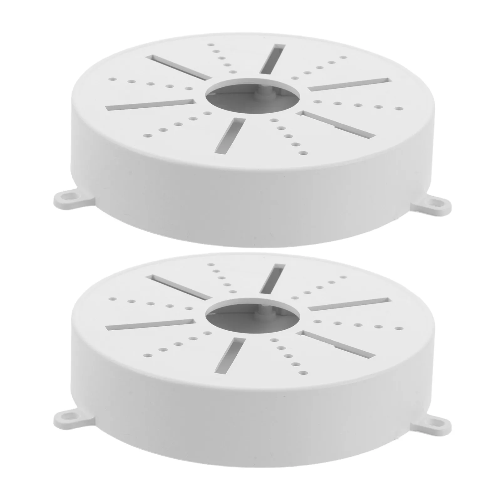 2Pcs Dome Camera Junction Box Security Camera Round Mount Base Cable Management Box Flush Mount Indoor Outdoor Cctv Cable Hider