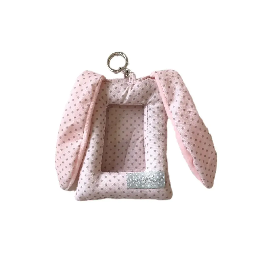 Neuer Polka-Dot-Kartenhalter mit Hasenohren im koreanischen Stil, weiche Mini-Schutzhülle, 3-Zoll-Geschenk-Ausweishalter