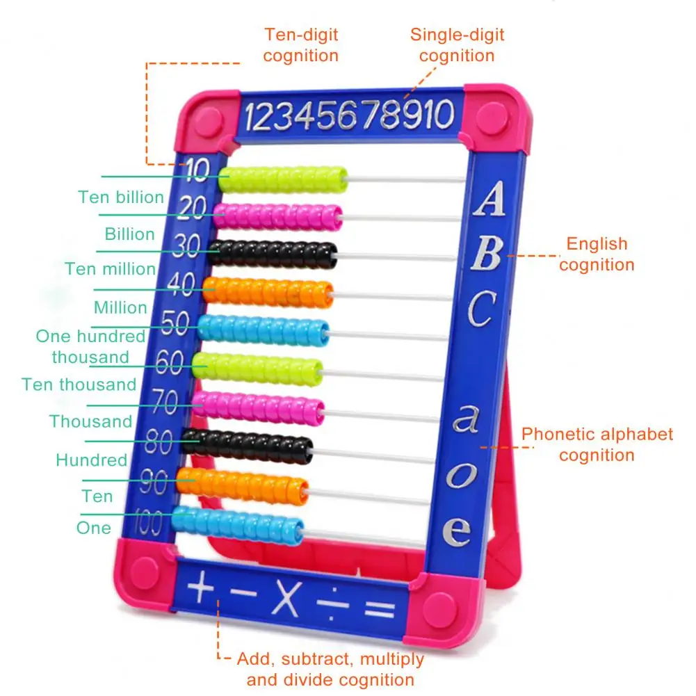 Abacus Kindergarten Kids Colorful Neck Students Math Calculation Ability Promotion Counting Frame Children Abacus