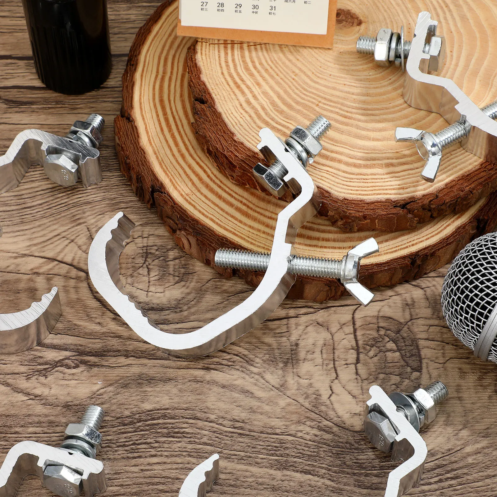 

6 шт., крючки для сценического освещения, ферменные зажимы, 20 широких прожекторов, 30 52, трубки, сверхмощные алюминиевые аксессуары для крепления освещения