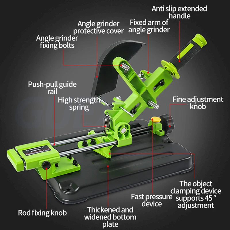 Multifunctional Hand Grinding Angle Grinder Fixed Universal Bracket Polishing Machine Modification Cutting Machine Table Saw