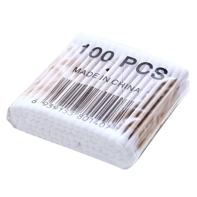 Wholesale Bamboo Baby Cotton Swab Wood Sticks Soft Cotton Buds Cleaning of Ears Tampons Cotonete Health Beauty Cotton Swab