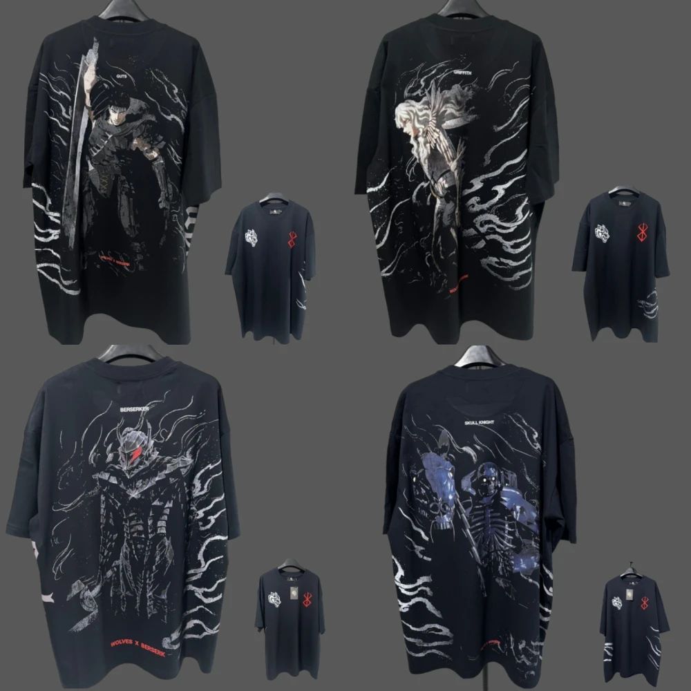 

НОВАЯ японская аниме совместная серия для мужчин и женщин футболка повседневные рубашки для фитнеса унисекс для спортзала Y2K большие футболки американского размера