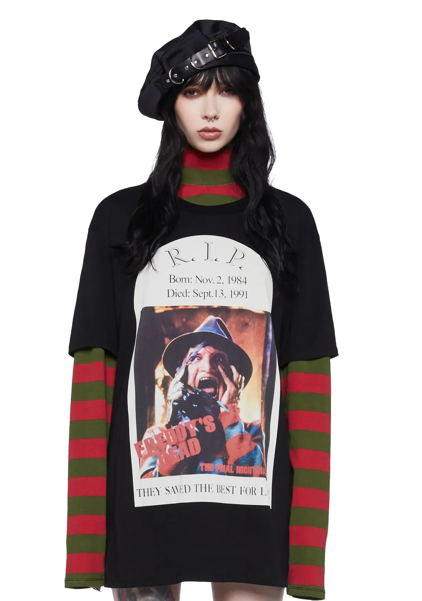 Halloween joint name Dollskill t-shirt da donna Y2K vestiti Oversize maniche corte allentate Horror element Style Tees Tops