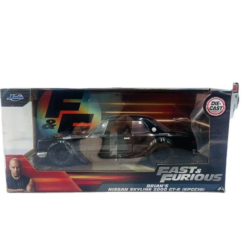 JADA 1/24 Fast and Furious Cars BRIAN NISSAN SKYLINE 2000 GT-R KPGC10 Collection Metal Diecast Model Toy Vehicles